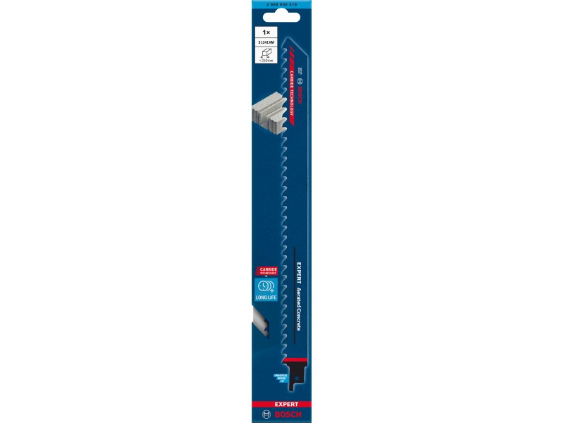  List Bosch za sabljasto žago EXPERT ‘Aerated Concrete’ S 1241, 300mm, 3TPI, opeka, 2608900410